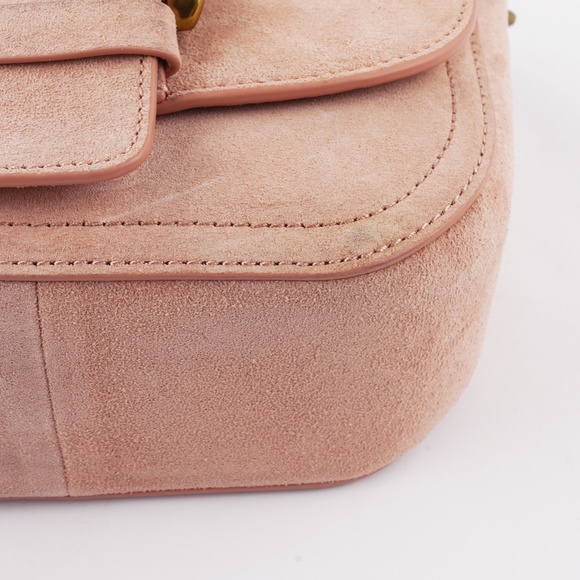 New J.CREW Crossbody Buckle Bag in Italian Suede in Blush Pink - Picture 7 of 9